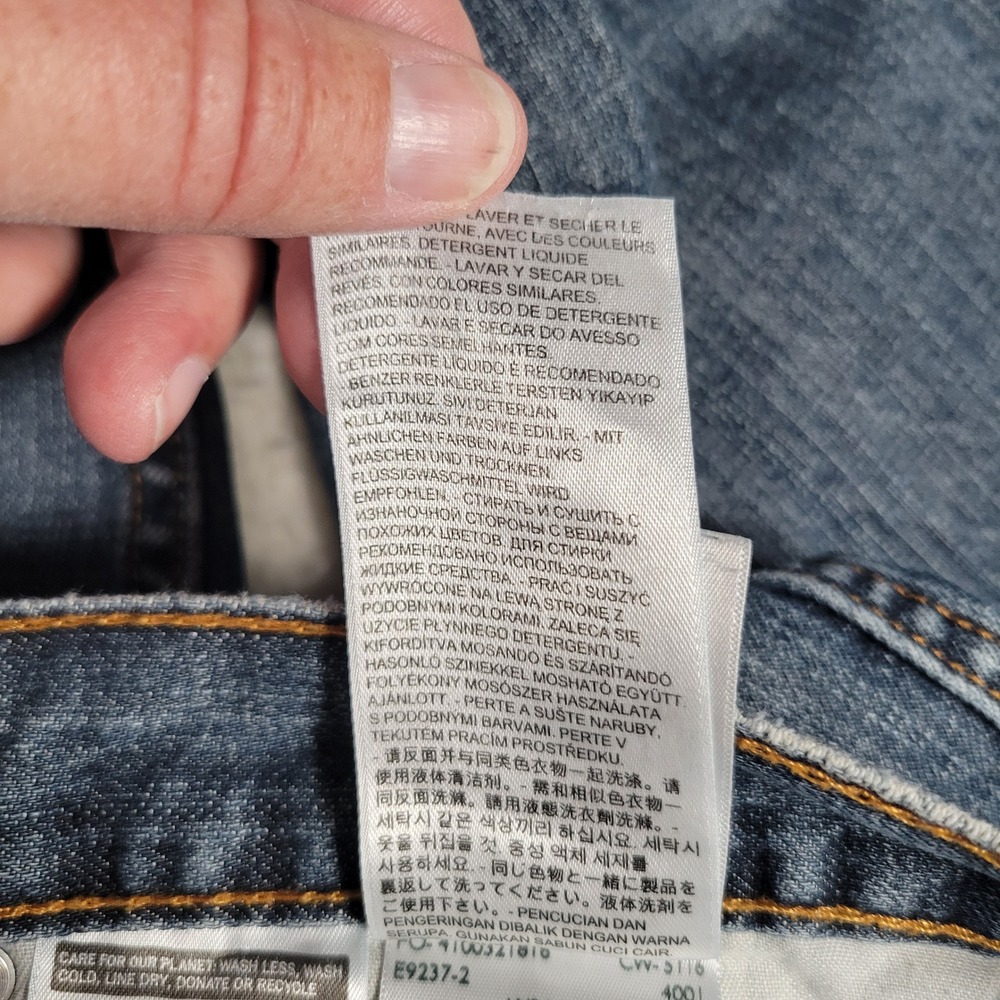 Levis 505 Regular Fit Jeans‎ Mens 36x32 Blue Medium Wash Straight Leg Denim - Picture 8 of 16